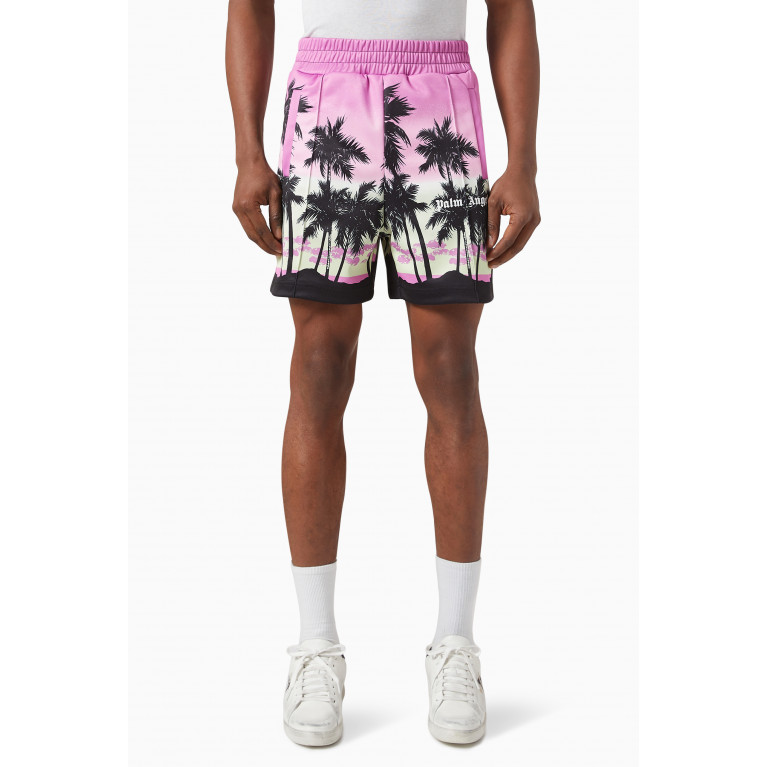 Palm Angels - Sunset Track Shorts in Fleece