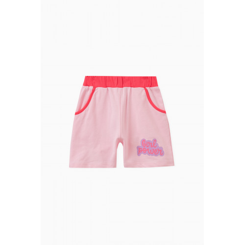 NASS - Girl-power Text-print Shorts in Cotton