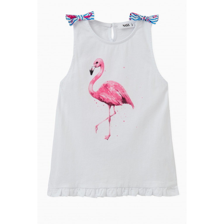 NASS - Flamingo Sleeveless Tank Top in Cotton