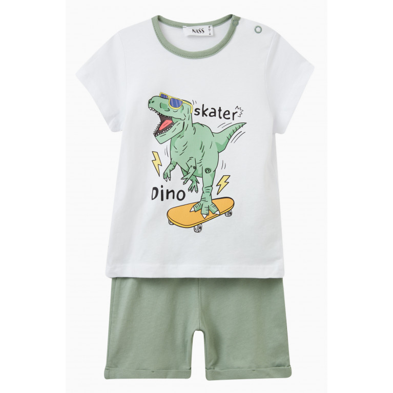 NASS - Dinosaur T-shirt & Shorts Set in Cotton
