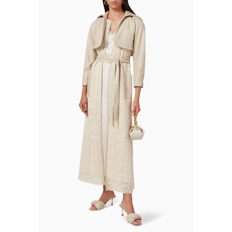 SHATHA ESSA - Trench Jacket & Maxi Dress in Faux Leather