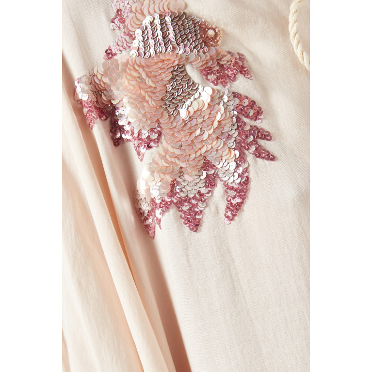 SHATHA ESSA - Ombre Fish Sequin Embellished Maxi Kaftan