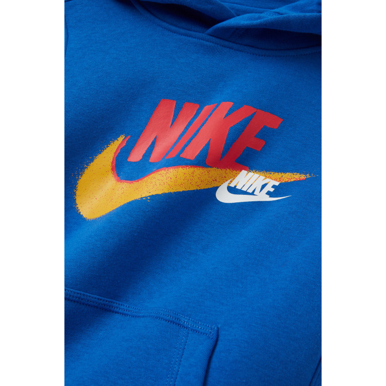 Nike - Graphic Logo Print Hoodie in Cotton Fleece Blend