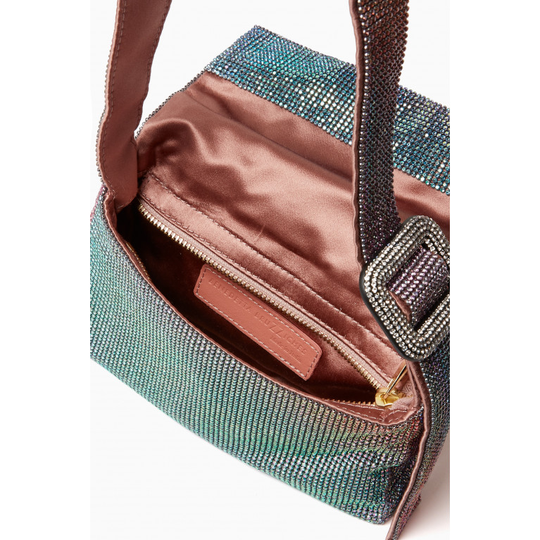 Benedetta Bruzziches - Mini Vitty Mignon Shoulder Bag in Rhinestone Crystal Mesh Multicolour