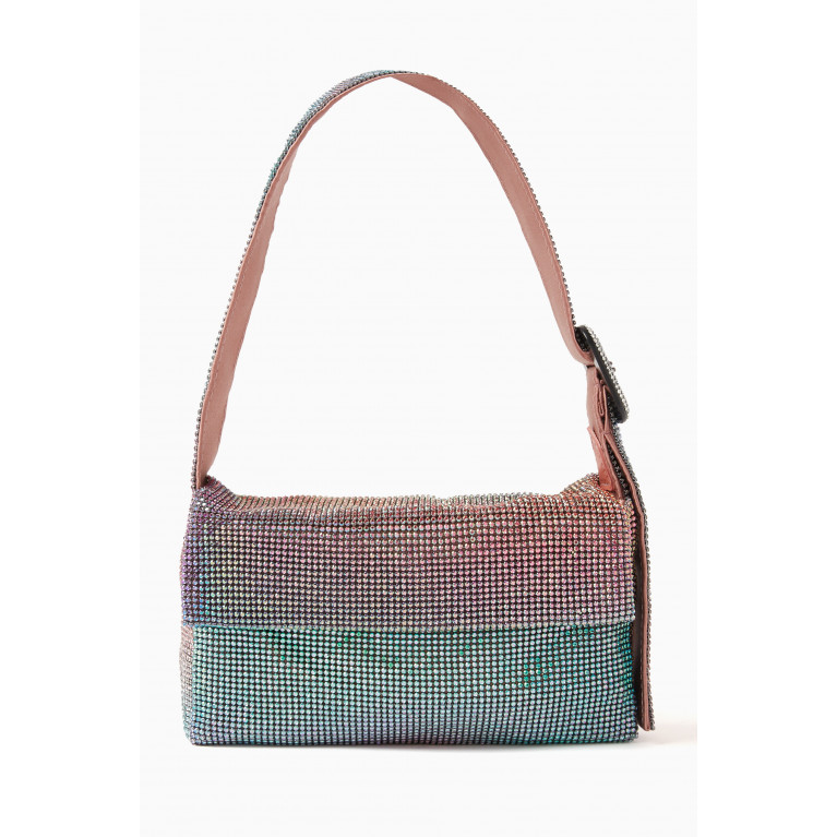 Benedetta Bruzziches - Mini Vitty Mignon Shoulder Bag in Rhinestone Crystal Mesh Multicolour