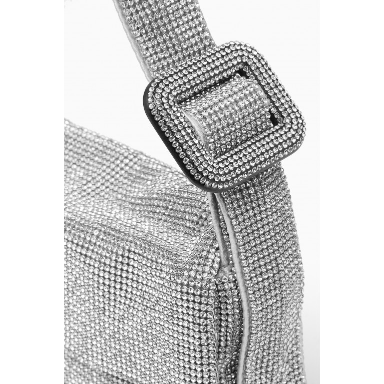 Benedetta Bruzziches - Mini Vitty Mignon Shoulder Bag in Rhinestone Crystal Mesh Silver