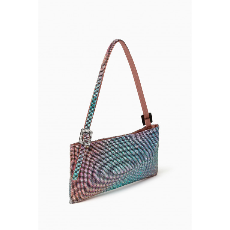 Benedetta Bruzziches - Medium Your Best Frint La Grande Shoulder Bag in Rhinestone Crystal Mesh Multicolour