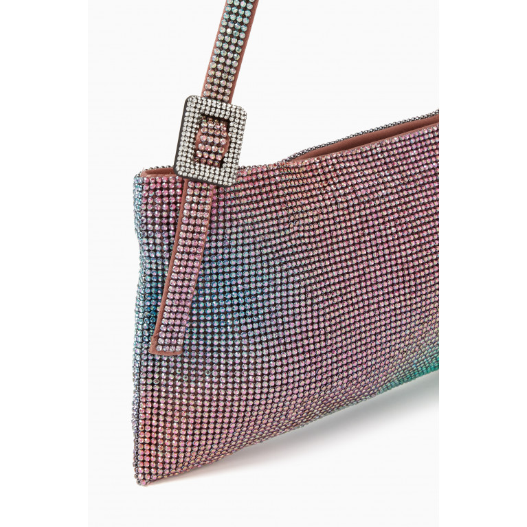 Benedetta Bruzziches - Medium Your Best Frint La Grande Shoulder Bag in Rhinestone Crystal Mesh Multicolour