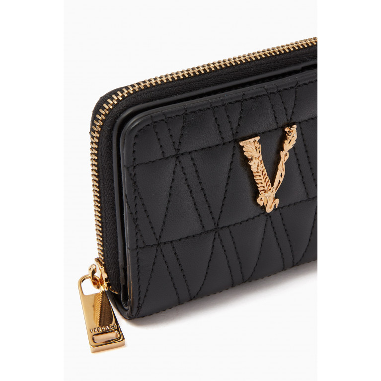 Versace - Virtus Wallet in Quilted Leather