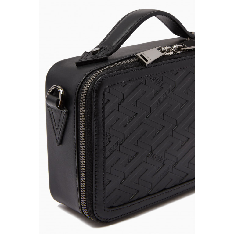 Versace - Greca Signature Messenger Bag in Leather