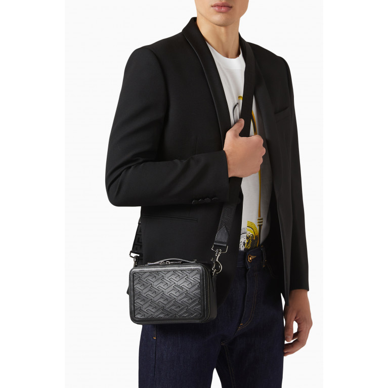 Versace - Greca Signature Messenger Bag in Leather