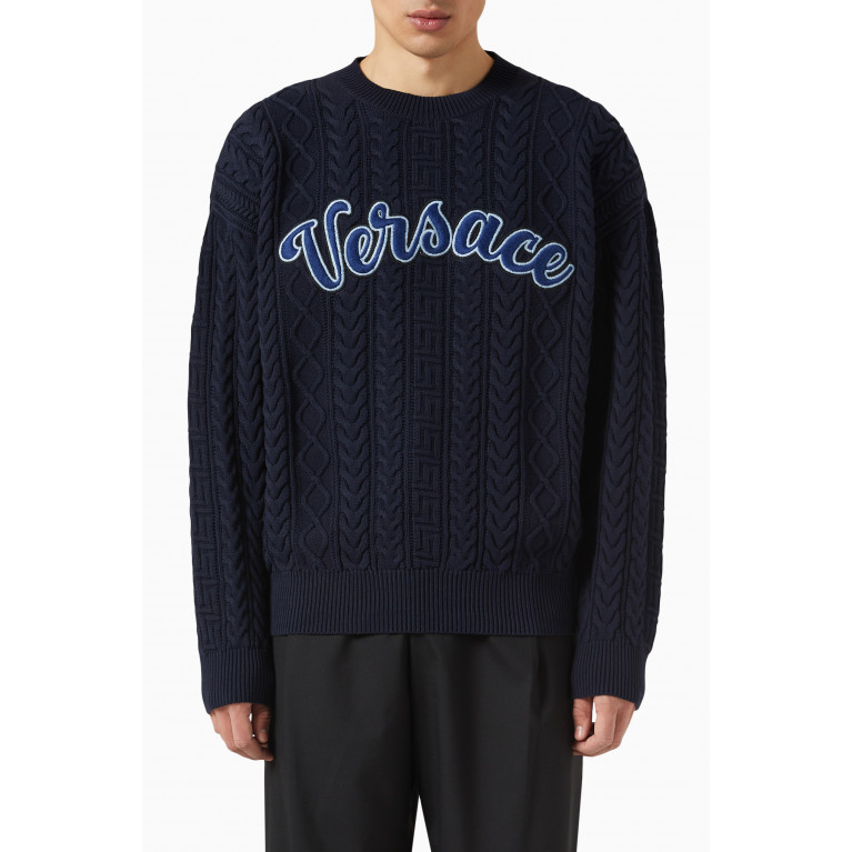 Versace - Varsity Sweater in Cotton Knit