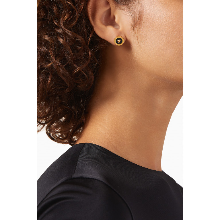 Versace - Resin Medusa Stud Earrings in Brass