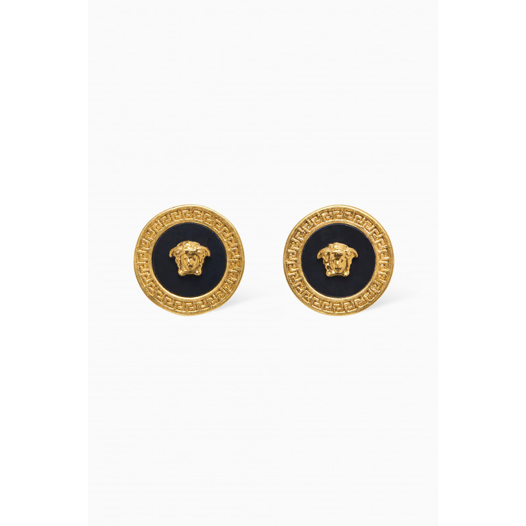 Versace - Resin Medusa Stud Earrings in Brass