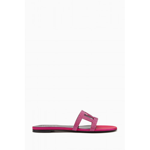 Versace - Maze Crystal Sandals in Silk Pink