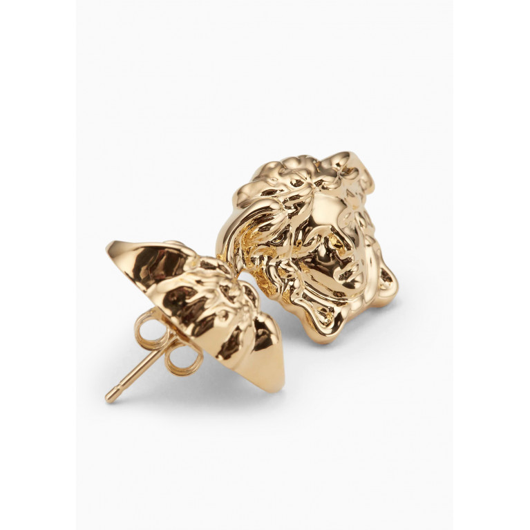 Versace - Medusa Head Stud Earrings in Gold-plated Brass