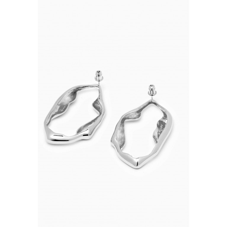 Ragbag - Statement Earrings in Silver-plated Brass Silver
