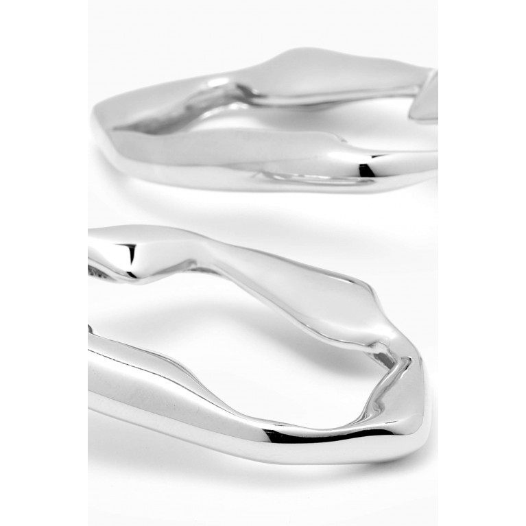 Ragbag - Statement Earrings in Silver-plated Brass Silver
