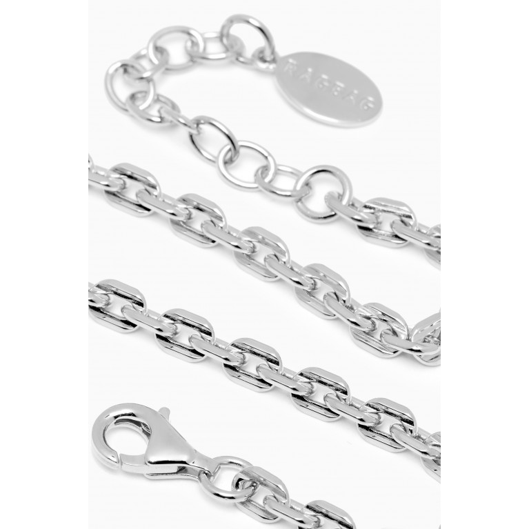 Ragbag - Cable Chain Bracelet in 925 Sterling Silver Silver