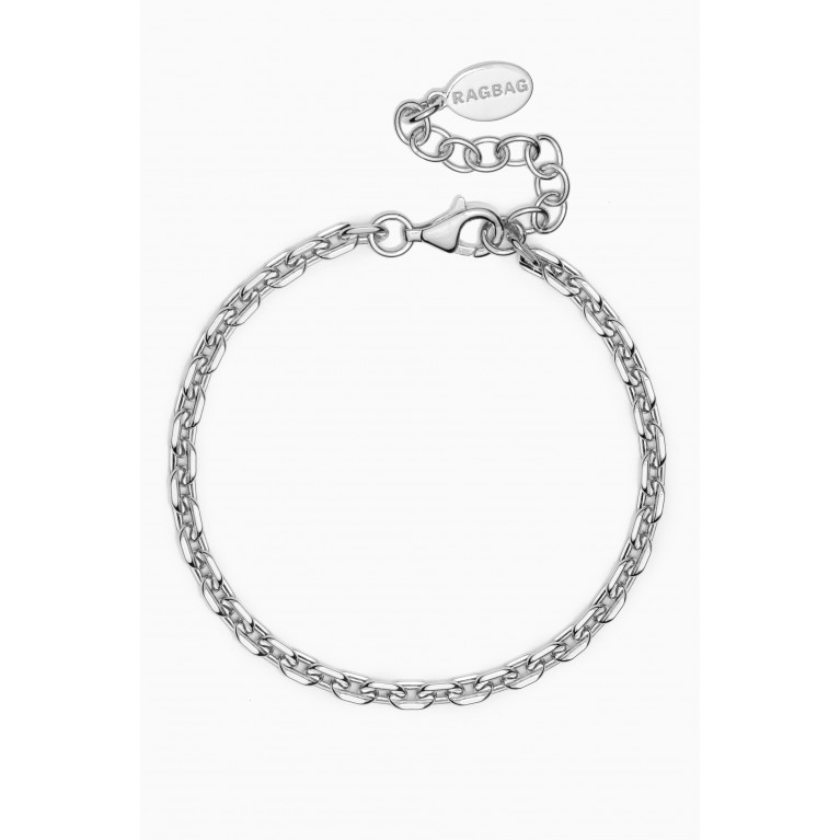 Ragbag - Cable Chain Bracelet in 925 Sterling Silver Silver