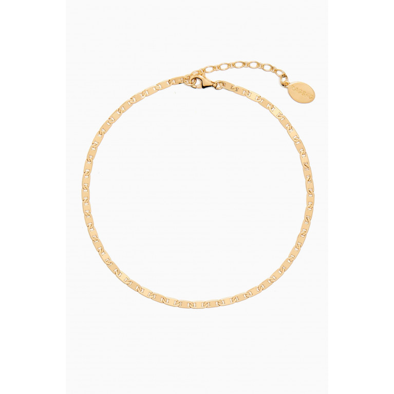 Ragbag - Slim Chain Anklet in 18kt Gold-plated Brass Gold
