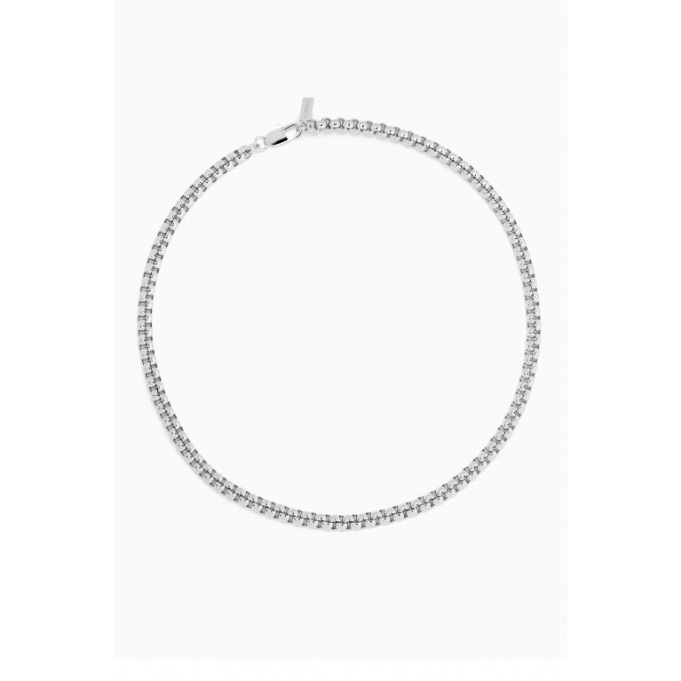 Ragbag - Spherical Chain Necklace in Silver-plated Brass Silver
