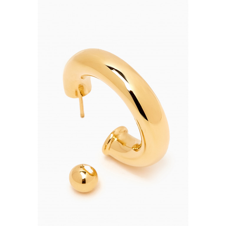 Ragbag - Hoop Earrings in 18kt Gold-plated Brass Gold