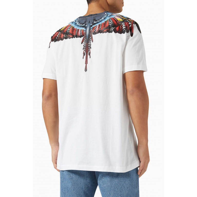 Marcelo Burlon - Grizzly Wings T-shirt in Organic Cotton Jersey White