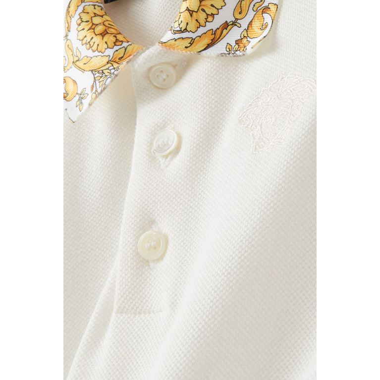 Versace - Barocco Polo Shirt in Cotton