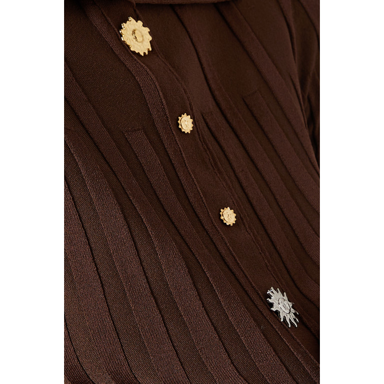 Jacquemus - Le Cardigan Bando in Ribbed-knit Brown