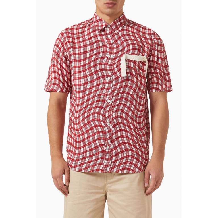 Jacquemus - La Chemise Melo Printed Shirt in Viscose Red