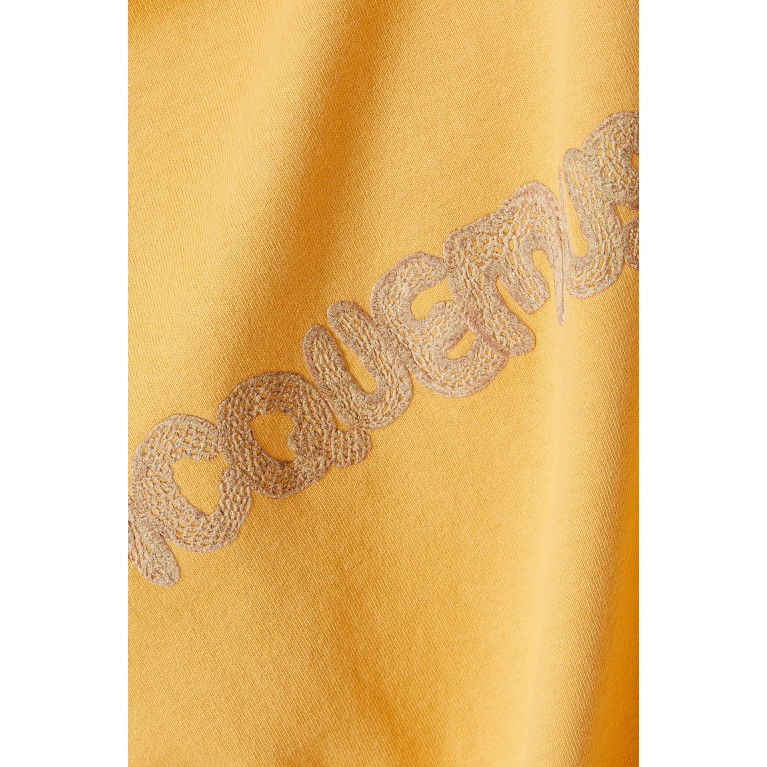 Jacquemus - Raphia logo T-shirt in Cotton Jersey Yellow