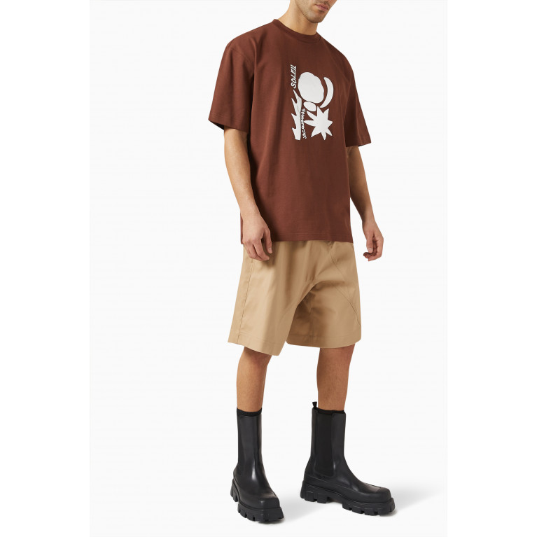 Jacquemus - Sun Mirror T-shirt in Cotton Jersey Brown