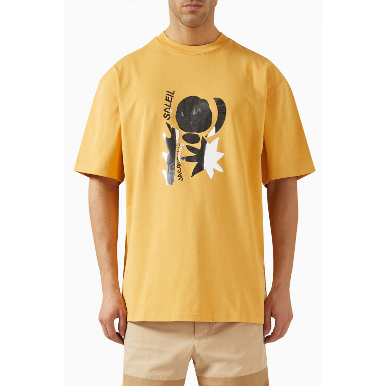 Jacquemus - Sun Mirror T-shirt in Cotton Jersey Yellow
