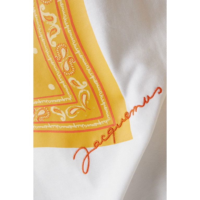 Jacquemus - Bandana Print T-Shirt in Cotton Jersey White