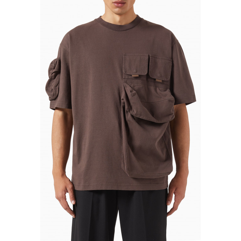 Jacquemus - Utility T-shirt in Cotton Jersey Brown