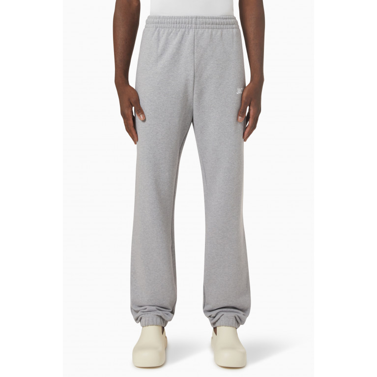 Jacquemus - Logo Print Sweatpants in Organic Cotton Grey