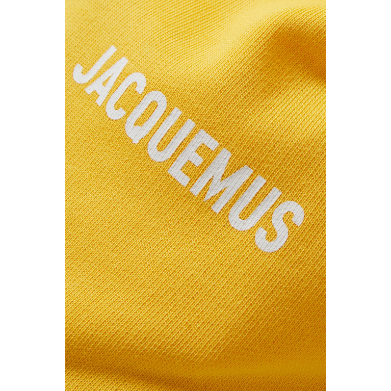Jacquemus - Logo Print Sweatpants in Organic Cotton Yellow