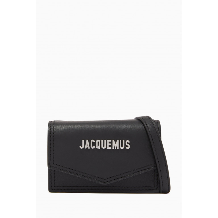Jacquemus - Le Porte Azur Wallet in Leather Black