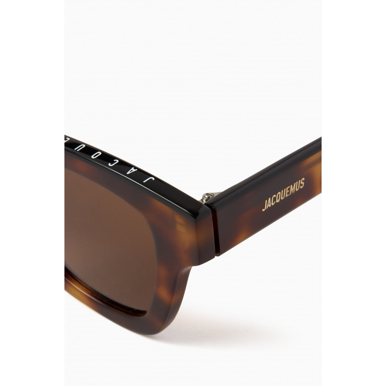 Jacquemus - Les Lunettes Nocio Sunglasses in Acetate Brown