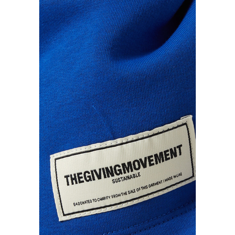 The Giving Movement - Lounge Shorts in Organic Fleece Blue