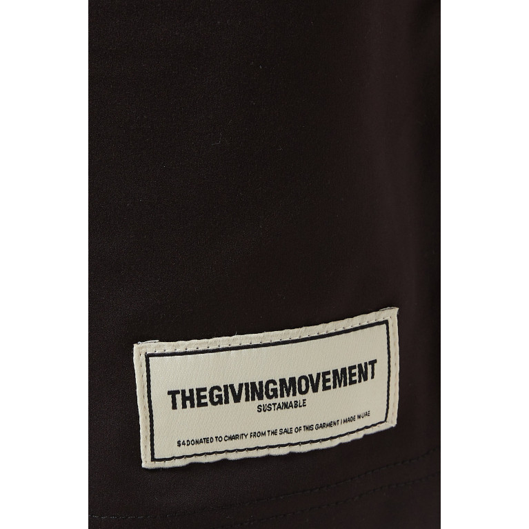 The Giving Movement - Single-layer Shorts in Recycled Nylon Black