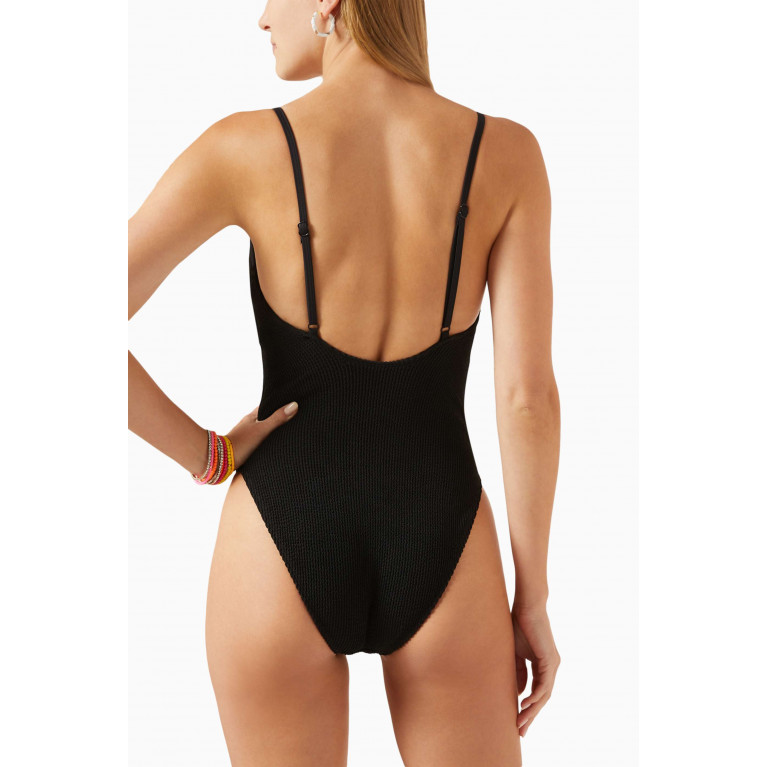 Good American - Always Fits One-piece Swimsuit in Crinkle Rib Knit