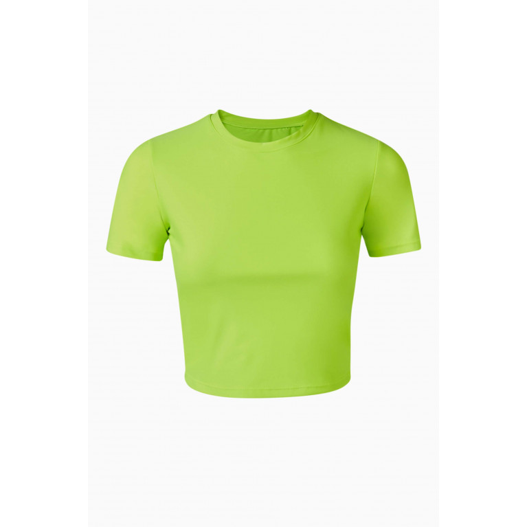 Good American - Swim Crop T-shirt Green