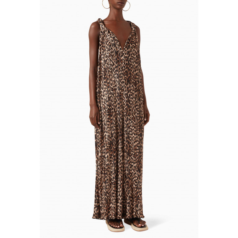 Good American - Always Fits Knotted Wide-leg Jumpsuit in Plissé