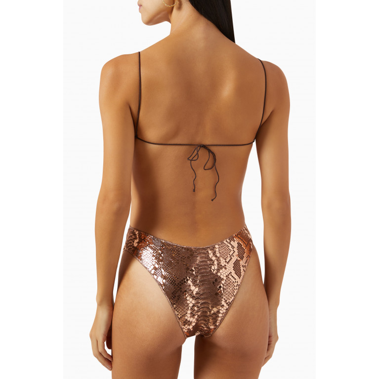 Oséree - Python Cut Swimsuit in Sequined Nylon