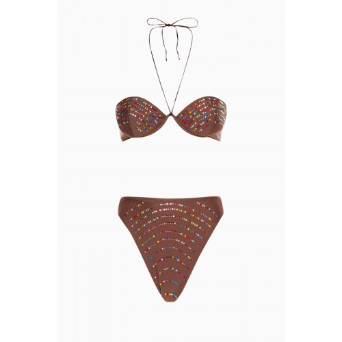 Oséree - Gem Balconette Bikini Set in Rhinestones