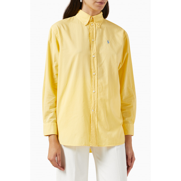 Polo Ralph Lauren - Logo-embroidered Oversized Shirt in Cotton-twill