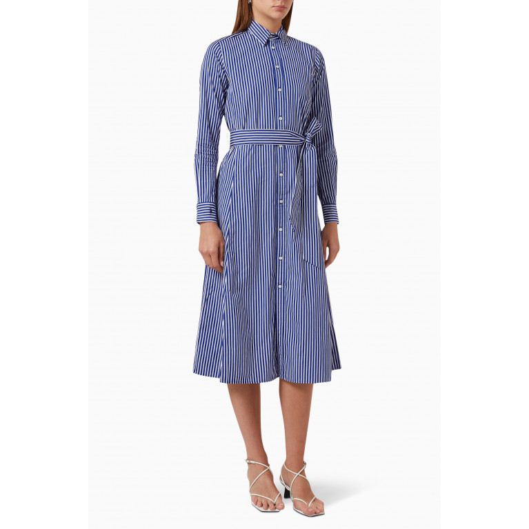 Polo Ralph Lauren - Striped Belted Day Dress in Cotton