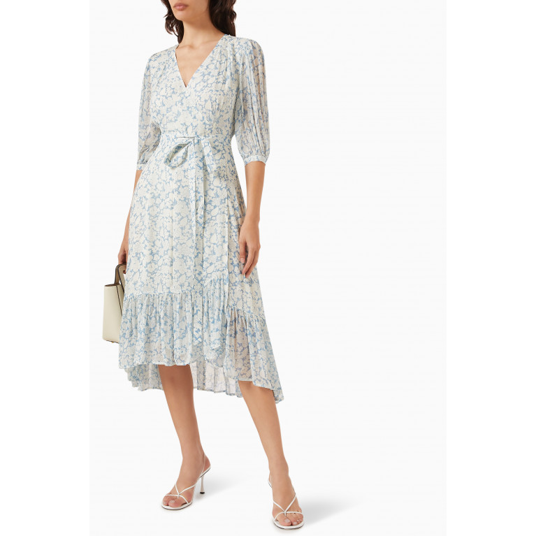 Polo Ralph Lauren - Ese Floral-print Midi Wrap Dress in Crinkled-georgette